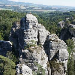 Hrubá Skála with the rock climbers