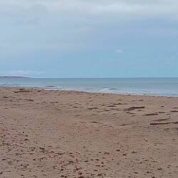 Cavendish Beach with a very far away Yvonne and Ron