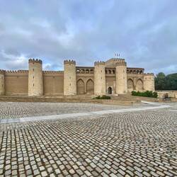When it was built over 1000 years ago it outside the city of Zaragoza but now sits within the limit
