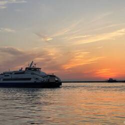 Sunset on my way to dinner — Pasaport ... İzmir, Türkiye.