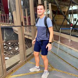 Adam thrilled to be on a glass floor