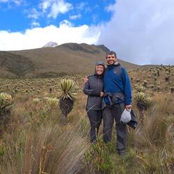 Im Hintergrund der Tolima mit 5200 m