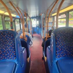 Buses are a fast inexpensive way to get around. We felt like we were flying after a week on the boat