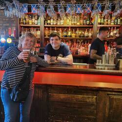 Our favorite bartender at The Pipers Rest.