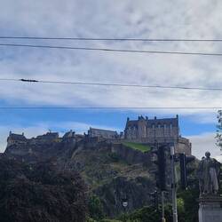 Our first view of the castle when we got off the bus on Princess St. Very impressive.