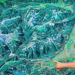 Start unten links am Plansee, Ziel Finger rechts, CP Grainau!