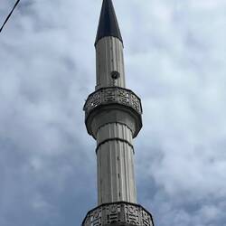 As soon as we cross the border... a Minaret