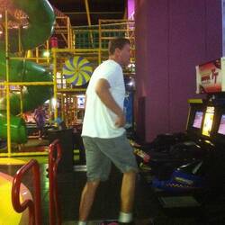 Jeff playing DDR at the Premier Limonar Mall.