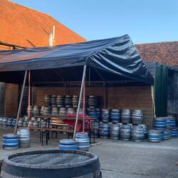 View outside as we sipped our beers