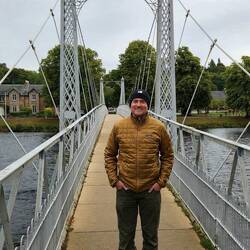 Inverness River walk Victorian pedestrian bridge