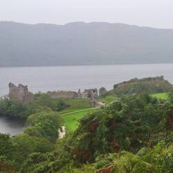 First glimpse of Urquhart Castle