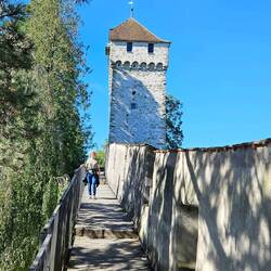 Me walking on top of the (now restored) city walls