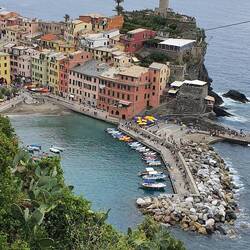 Vernazza. We got off the trail here as the ruination of this beautiful place is tragic.
