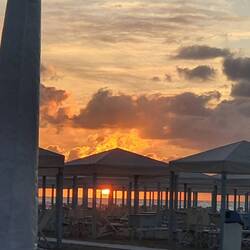 Sunset over the Mediteranean at Viareggio
