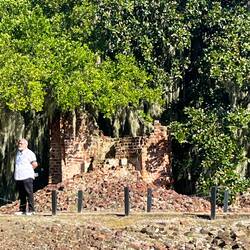 Relics of original homestead mansion