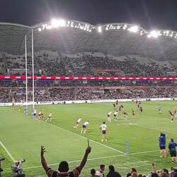 Der entscheidende matchwinning Try kurz vorm Ende