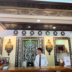 Goodbye to the lovely staff at the Grand Samarkand