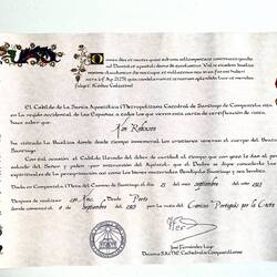 Certificado - distance walked - 280kms