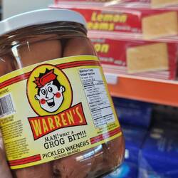 GAS STATION SNACKS, I PASSED ON THE WEINERS BUT BOUGHT THE LEMON CREAMS LOL