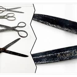 Etched scissors from Karamanlıca — Kültür Park ... Alsancak, İzmir.