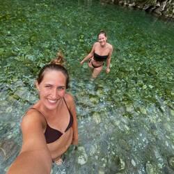 Das Wasser war sehr kalt!! Sonja schätzt maximal 10Grad 🥶