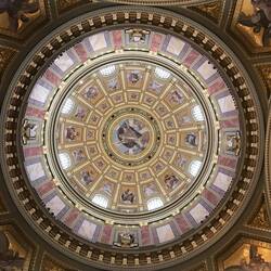Inside Saint Stephen's Basilica. Very rich and polished interior.
