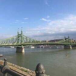 We walked across this bridge linking Buda and Pest over Danube River