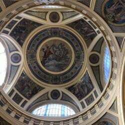 Inside entrance to one of many thermal baths in Budapest