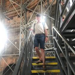 We took elevator up and stairs down inside St. Stephen's.