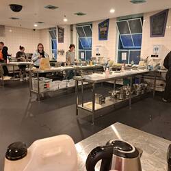 Die Küche in unserem Hostel