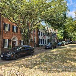 Old Town Alexandria - unique cobblestone street of Captain's Row