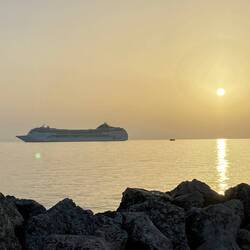 MSC Lyrica from the Port at 7.30am 🌅