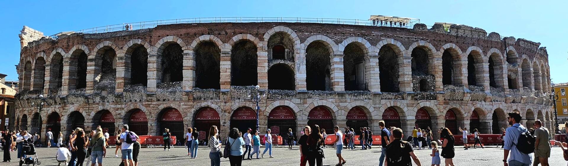 Ancient Roman arena, pink marble from 1st century