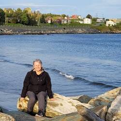 Witless Bay, Norm jumped in the ocean again here!
