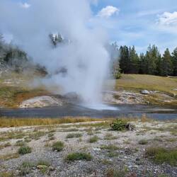 Riverside geyser, after