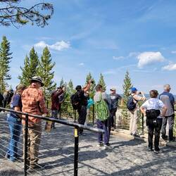 The Grand Prismatic overlook, less people than the boardwalk!