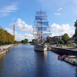 Segelschiff Meridianas in Klaipėda