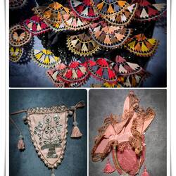 Sample of lace tatting and silver-thread embroidery — EÜEM ... Bornova, İzmir.