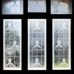 Beautiful glass in an upstairs window — EÜEM ... Bornova, İzmir.