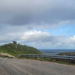 This rock was perfectly balanced on top of the hill.