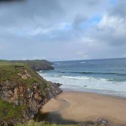 Sango Sands, another of our must see places. We parked the campervan within sight of this.