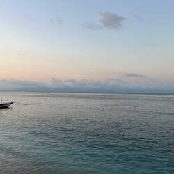 Sonnenuntergang mit Aussicht auf den Aggung