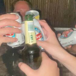 Drinks in the hot pools