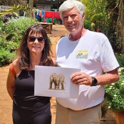 Our adopted elephant's name is Mushuru. Born 2-14-2021. Her homeland is from Amboseli.