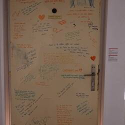 Brokenship feeling expressed by friends on a door upon her son's death 😪