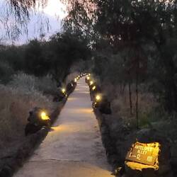 on the way to our camp tent