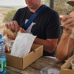 We took a packed lunch with us out on the safari.