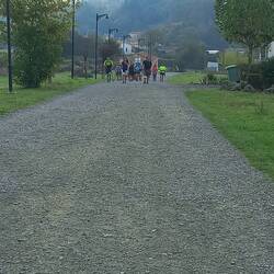 Early daybreak and there are pilgrims everywhere.