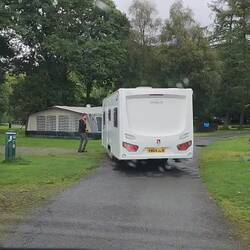 Remote control trailer parking 😅. Easier that driving!