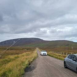 We were pulled over to let oncoming traffic pass.